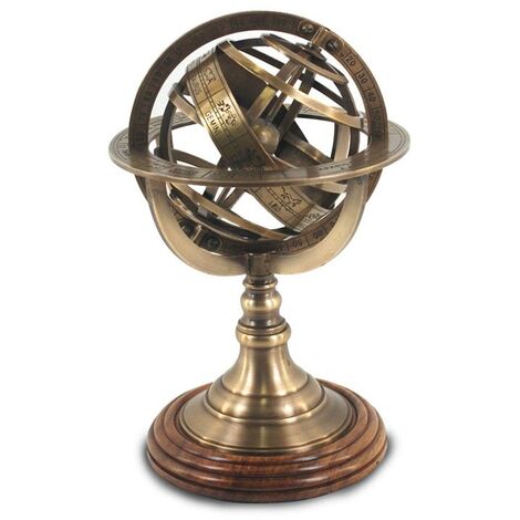 Signes Grimalt Náutico Decoracion Esfera Armillary Nautico Dorado 14x14x21cm 79067