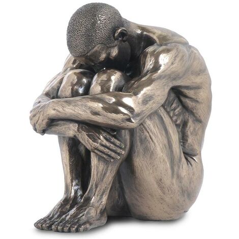 Signes Grimalt Figura Bronce Figuras  Figura Hombre Bronce Plateado 12x16x16cm 89417