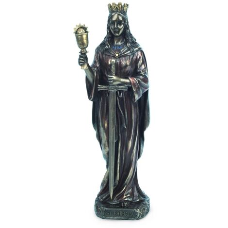 Signes Grimalt Figura Bronce Figuras Santa Bárbara Bronce Gris 7x6x21cm 11619