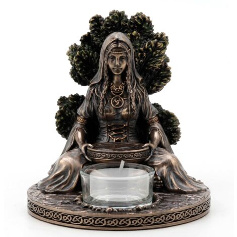 Signes Grimalt Figura Bronce Figuras  Figura Diosa Celta Danu Bronce Gris 12x12x12cm 25239
