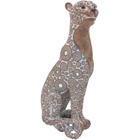 Signes Grimalt Figura De Leopardo Figuras Figura Leopardo Africanas Y Elefantes Marrón 11x14x30cm 28751