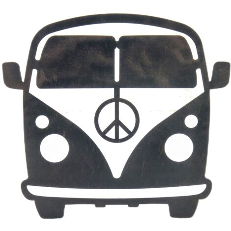Signes Grimalt Aplique Metal Adorno Pared Adorno Pared Van Placas Metal Negro 1x60x55cm 28772 (1/2)
