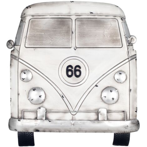 Signes Grimalt Aplique Metal Adorno Pared Adorno Pared Van Route 66 Placas Metal Blanco 4x57x62cm 28865 (1/2)