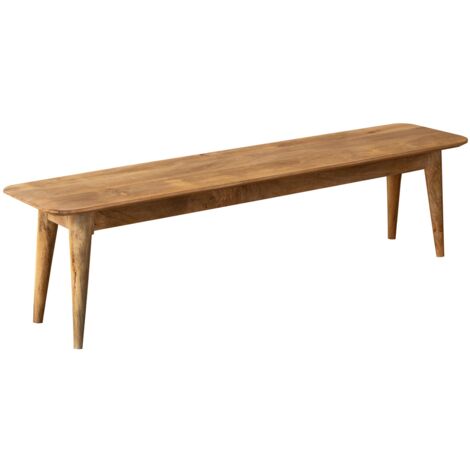 Signes Grimalt Mesa Auxiliar Muebles Banco De Madera De Mango Mueble Auxiliar Marrón 47x180x45cm 30510 (1/3)