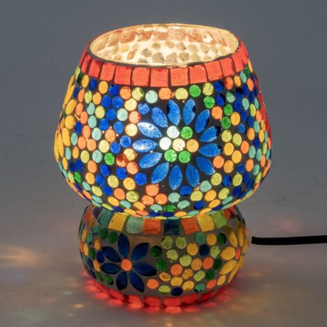Signes Grimalt Lámpara De Sobremesa Muebles  Lámpara Mosaico Lamparas Verde 13x13x18cm 16164