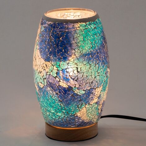 Signes Grimalt Lámpara De Sobremesa Muebles  Lampara Mosaico Lamparas Azul 13x13x22cm 34504