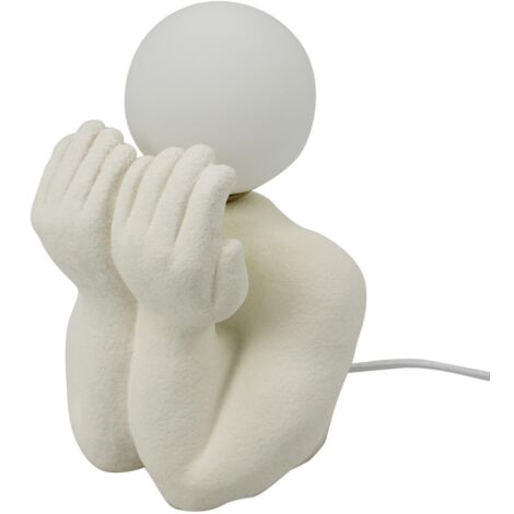 Signes Grimalt Lámpara De Sobremesa Muebles Lampara Sobremesa Figura Humana Lamparas Blanco 15x18x25cm 34532 (1/5)