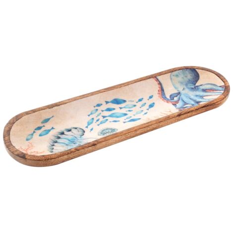 Signes Grimalt Bandeja Cocina  Bandeja Medusas L Cajas Y Bandejas Azul 14x45x3cm 34260