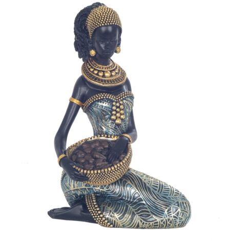 Signes Grimalt Figura De Africana Figuras Africana Africanas Y Elefantes Azul 11x15x20cm 36592 (1/4)