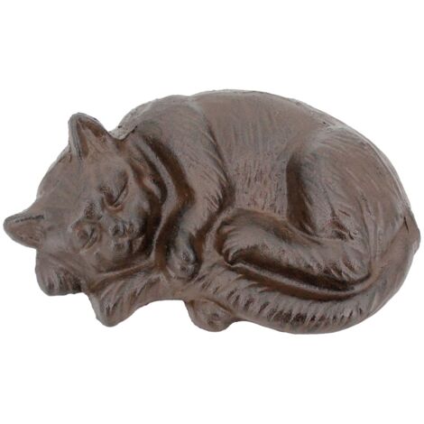 Signes Grimalt Figura De Gato Adorno Pared Gato Jardin Marrón 14x21x9cm 36725