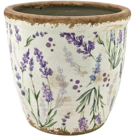 Signes Grimalt Macetero Decoracion  Macetero Lavanda Jarrones Y Portavelas Blanco 17x17x16cm 36154