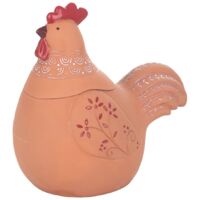 Signes Grimalt Jarrón Decoracion Figura Gallina Jarrones Y Portavelas Marrón 18x26x25cm 28824