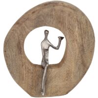 Signes Grimalt Figura Figuras Adorno Señora En Tronco Varios Marrón 6x24x25cm 29463