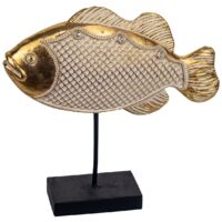Signes Grimalt Figura Marinera Figuras Figura Pez Con Base Animales Dorado 27x7x28cm 28009
