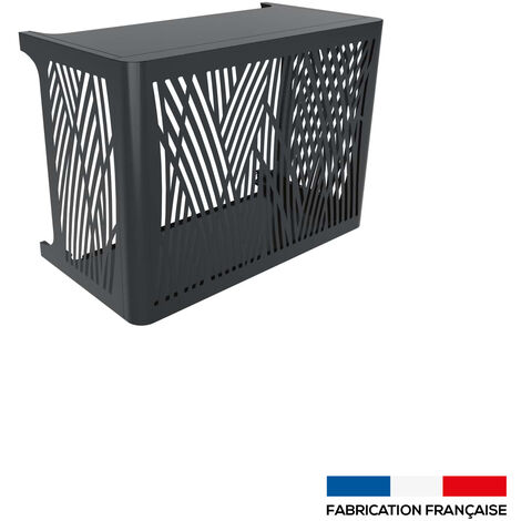 Cache climatiseur mural S gris anthracite – Dimensions l 925 x h 700 x L 471 mm – Design ajouré pour circulation d'air optimale