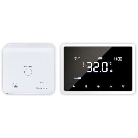 Wi - Fi poêle chauffage thermostat avec récepteur RF support Programmable  téléphone app / commande vocale / tactile compatible