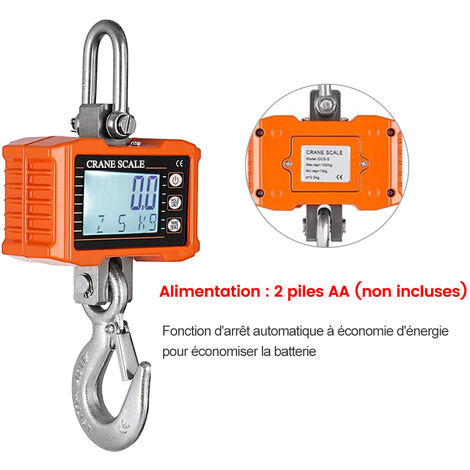 Balance Suspendue Hengrongshen - Jusqu'à 300 Kg, écran LCD En Kg/lbs/N - Parfaite Pour La Pêche, Les Bagages Et Le Gibier - 9