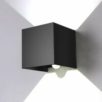 Capteur radar carré 12W coque noire lumière blanche 6000K capteur radar étanche applique murale carré，pour l'intérieur et l'extérieur