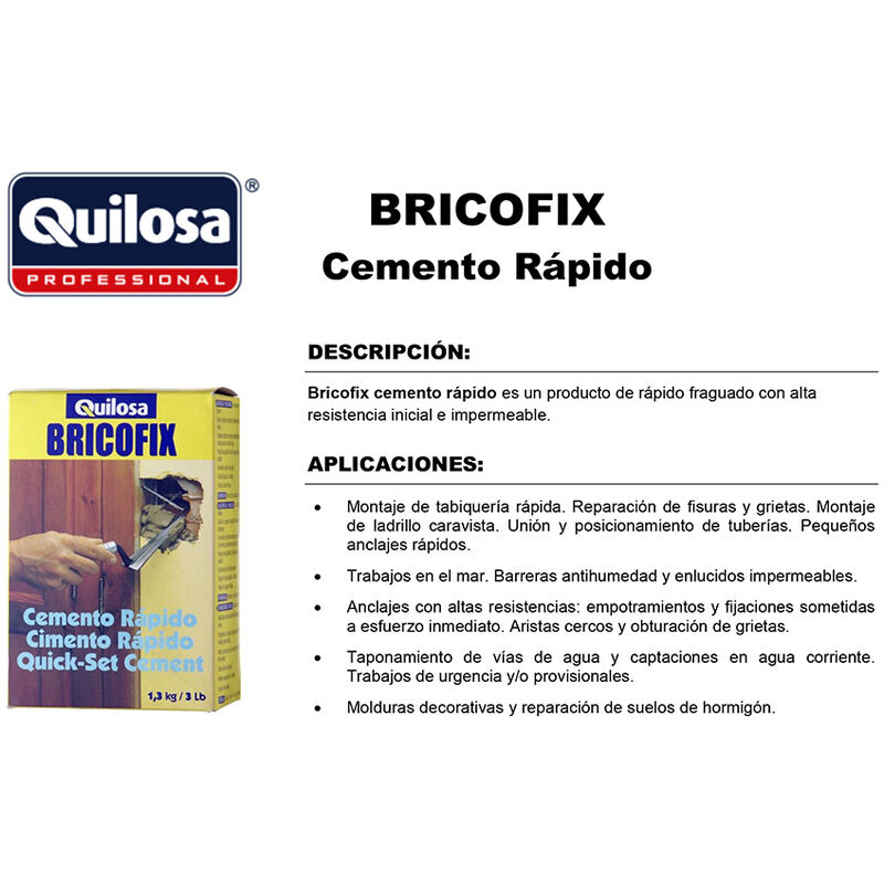 BRICOFIX Cemento Rápido - Quilosa