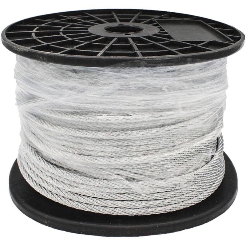 Câble métallique en Acier inoxydable, 6 mm x 75m, 400kg