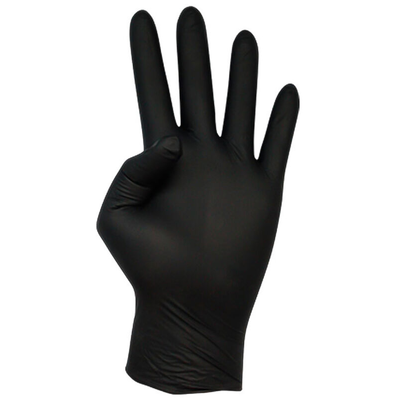 Gants Nitrile Noir Flash Black Taille M - 7/8 Non Poudrés Boite de 100