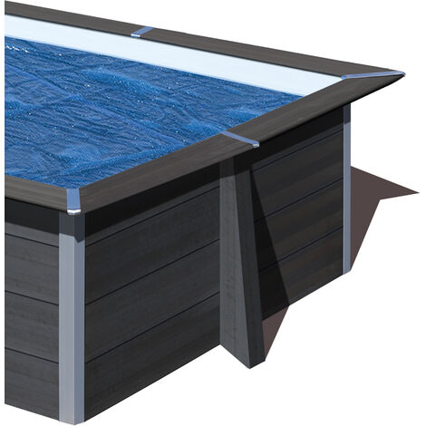 Cubierta de verano para piscina de composite con medidas 326 x 326 cm - medidas de la cubierta: 275 x 275 cm. Grosor 400 micras.