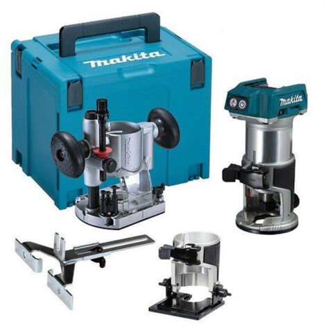 Makita – Affleureuse sans fil 18V Li-Ion BL – Moteur Brushless – Variateur de vitesse – Pour bois dur – DRT50ZJX2