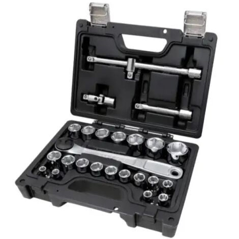 Beta – Coffret de 20 clés à douille hexagonales 8-32 mm – Accessoires inclus – Mallette 285x210x84 mm – Poids 1,80 kg - BETA 923 E