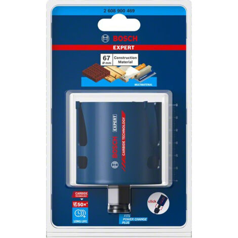 Scie-trépan bois dents carbure Expert diamètre 67 mm - BOSCH