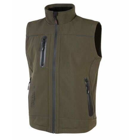 Gilet de travail softshell sans manches UNIVERSE Vert foncé 5XL (1/2)