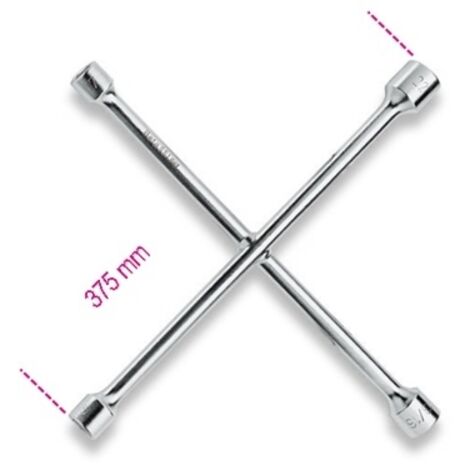 Clé cruciforme pour écrous de roue Art.979 17 X 19 X 22 X 1/2