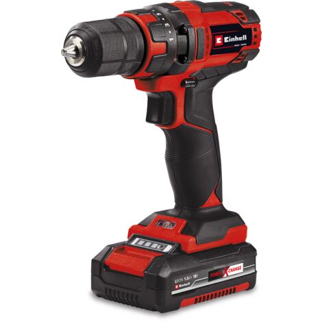 Einhell Perceuse Visseuse sans fil TC-CD 18/35-2 Li (1x1,5 Ah) PXC (18V, couple 35 Nm, Mandrin 10mm) Livré avec 1 Batterie 1,5 Ah et un Chargeur (1/5)