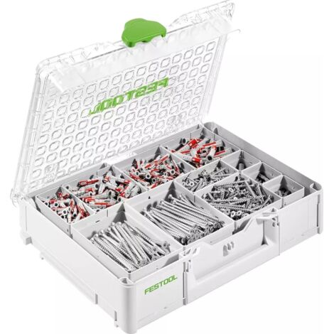Festool – Systainer Organiseur SYS3 ORG M 89 SD – Malette de rangement 508 x 296 x 89 mm – Couvercle transparent pour identification rapide
