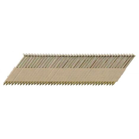 Clous inclinés 34° galva 2,9x76 mm – Lot de 2000 pièces – Résistants à la corrosion – Pour cloueurs Makita DBN900, GN900, AN943 - P-77110