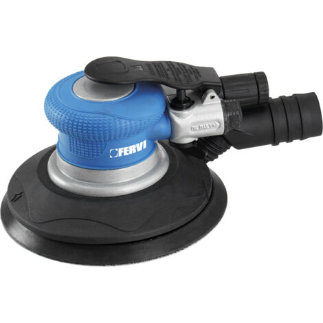 Fervi – Ponceuse orbitale aléatoire 458 – Pneumatique 150 mm – Vitesse variable 10500 tr/min – Raccord 1/4" – Dépoussiérage intégré