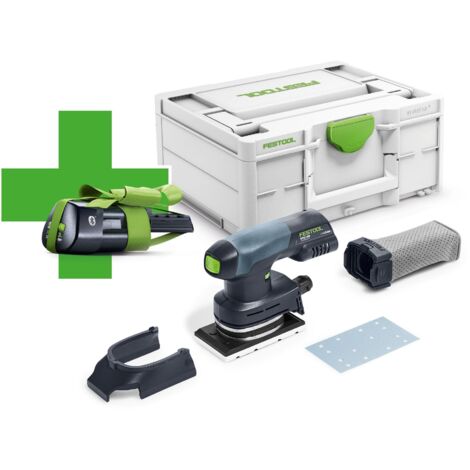Festool – Ponceuse orbitale sans fil 18V – Moteur Brushless EC-TEC – Course de ponçage 2mm – Patin 80x130mm pour surfaces verticales - 400-Basic-ERGO