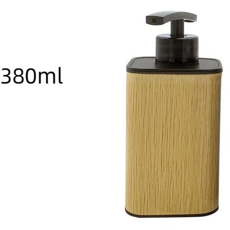 380 ml schwarzer Seifenspender + H-Kopf, leicht zu drückender, rostfreier  Seifenspender aus Metall
