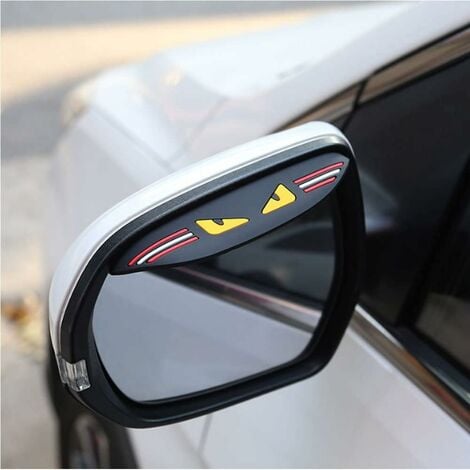 2×Universal Auto Rückspiegel Regenschutz Kohlefaser Seitenspiegel