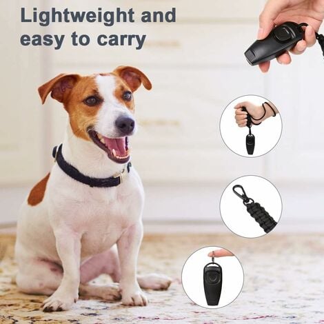 Schwarz – Ultraschall-Hundepfeife, 2 verstellbare Ultraschallpfeifen mit  Klicker und 2 Drähten, Ultraschall-Hundepfeife, Anti-Bell-Training