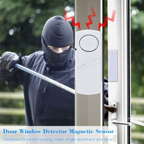 Sicherheitsalarm-Türklingel für Fenster und Tür – kabelloser Einbruchalarm  für Tür und Fenster – 10 Stück