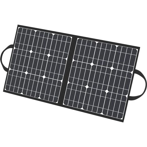 50 W 18 V tragbares Solarpanel, FlashFish faltbares Solarladegerät mit 5 V USB 18 V DC-Ausgang, kompatibel mit tragbaren Generatoren, Smartphones, Tablets und mehr (1/5)