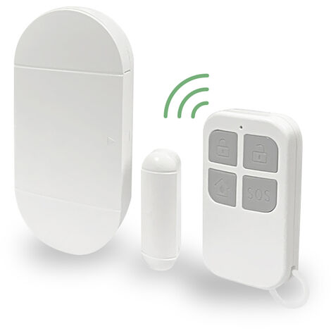 ARREGUI AL011 Alarmanlage fürs Haus, Wohnung, Büro, Schrank, Garage oder Wohnmobil Fensteralarm Türalarm mit Sensor Alarmanlage mit Fernbedienung Fenster oder Tür Alarm mit Sirene weiß
