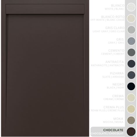 SOULBATH Receveur de Douche -Résine -Gel Coat -Texture Lisse/Pierre -Antidérapant -Couleur Chocolat 100x90 Extra plat 3Cm Conception Minimaliste