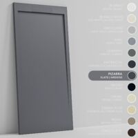 SOULBATH Receveur de Douche Ultra-Plat Antidérapant – Résine Gel Coat - Texture Lisse/Pierre – ARDOISE - 120X70 - Grille intégré même couleur