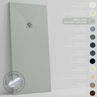 SOULHOME Receveur de Douche -Résine -Gel Coat -Texture Lisse Soie -Antidérapant -Couleur Gris Clair - 160x90- Extra plat 3cm. Standard