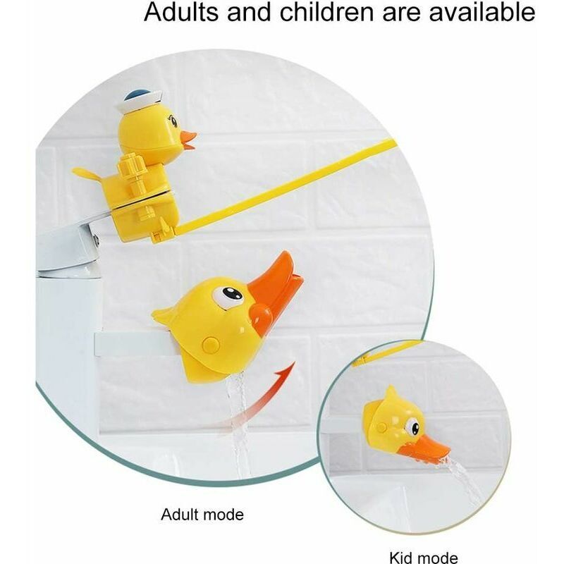 Rallonge De Robinet Silicone Pour Enfants - Capteur De Température (Vert) - Adaptateur Lavabo Sécurisé