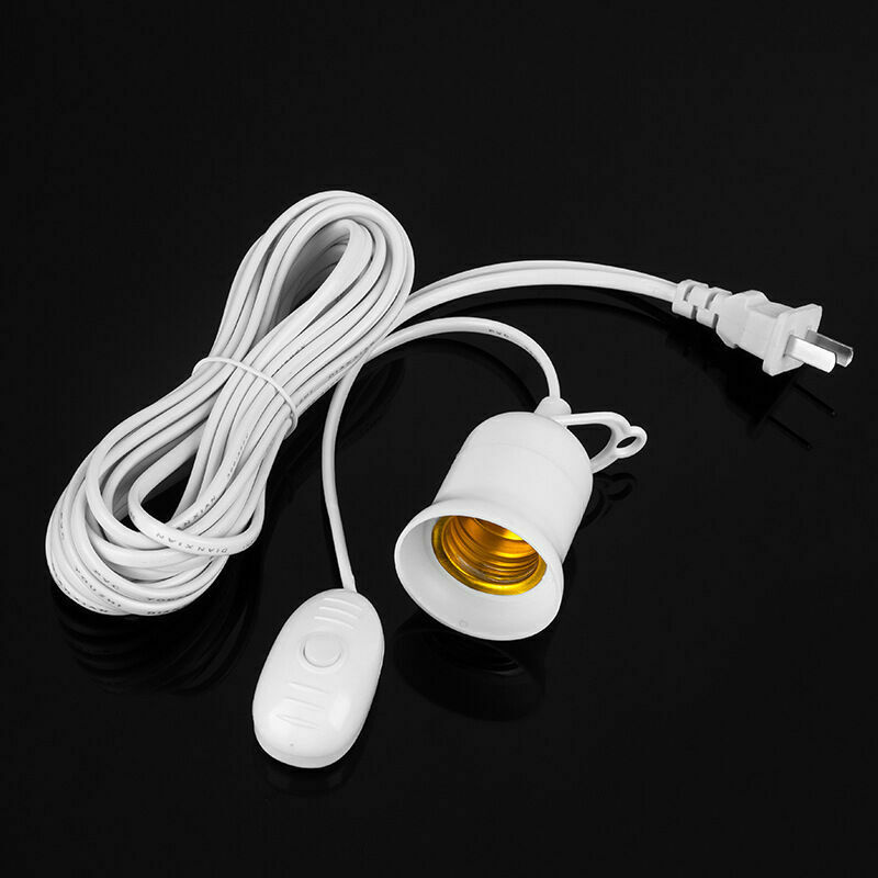 Porte Lampe Suspendu E27 Avec Câble 3,5m - Douille Pour Ampoule, Installation Facile, Blanc
