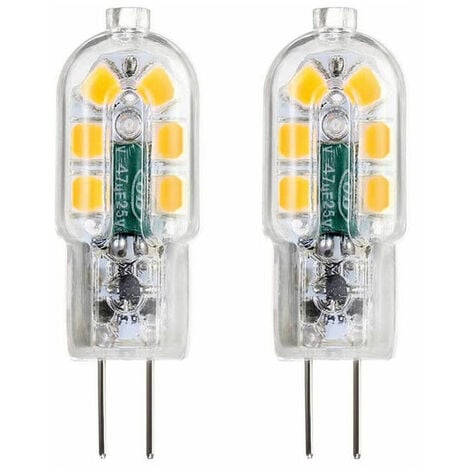 Ampoule G4, Ampoule LED G4 2w 240lm, Équivalent à 20w Ampoule halogène G4,  Blanc chaud 3000k, Ac / dc 12v