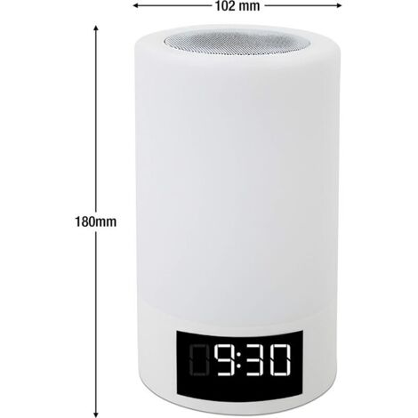 CSPARKV Réveil Enceinte Bluetooth Lampe de Chevet avec Machine à Bruit
