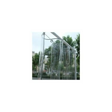 Bâche Transparente en Plastique avec Œillets Bache De Protection Exterieur  Épaisseur 0.35mm 400g / M² Anti-Pluie, Anti-poussière pour Jardin Pergola